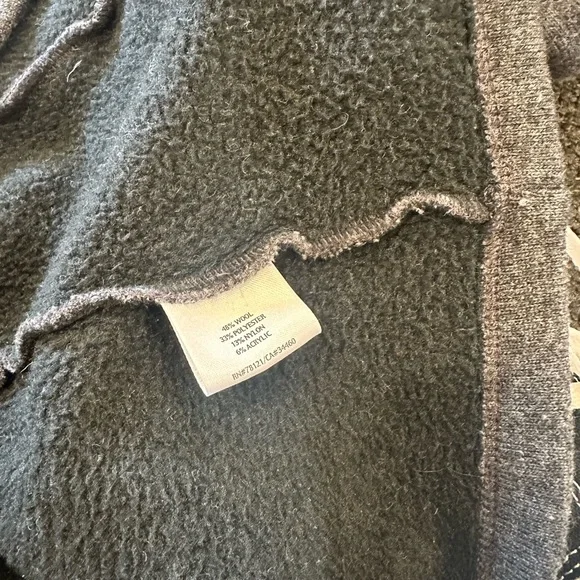 Eileen Fisher Dark Gray Fleece Lined Wool Blend Casual Hooded Zip Up Jacket XS - Picture 10 of 11